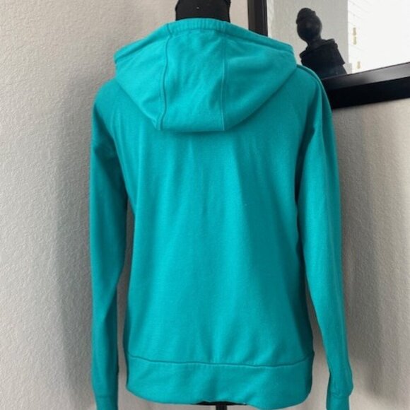 ADIDAS Microfleece Pullover Hoodie Teal XS - Picture 5 of 14